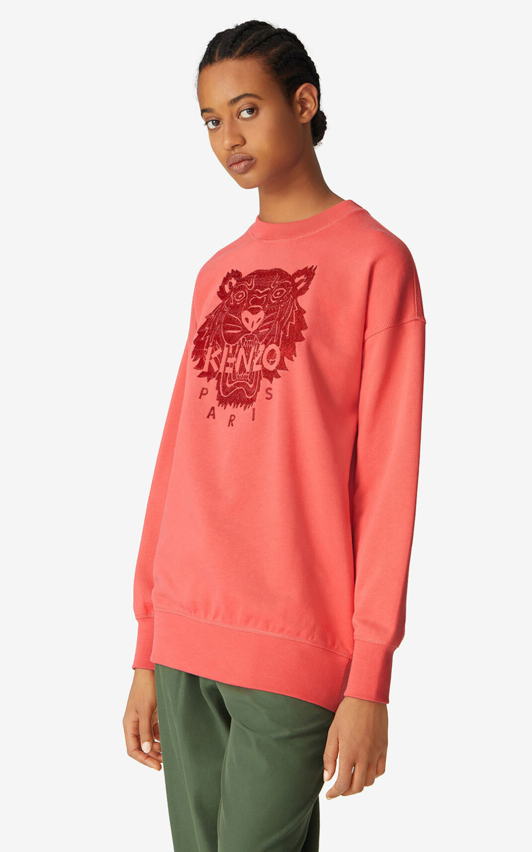 Sweatshirt Kenzo Oversized Tiger Feminino - Vermelhas | 982TAKDRM